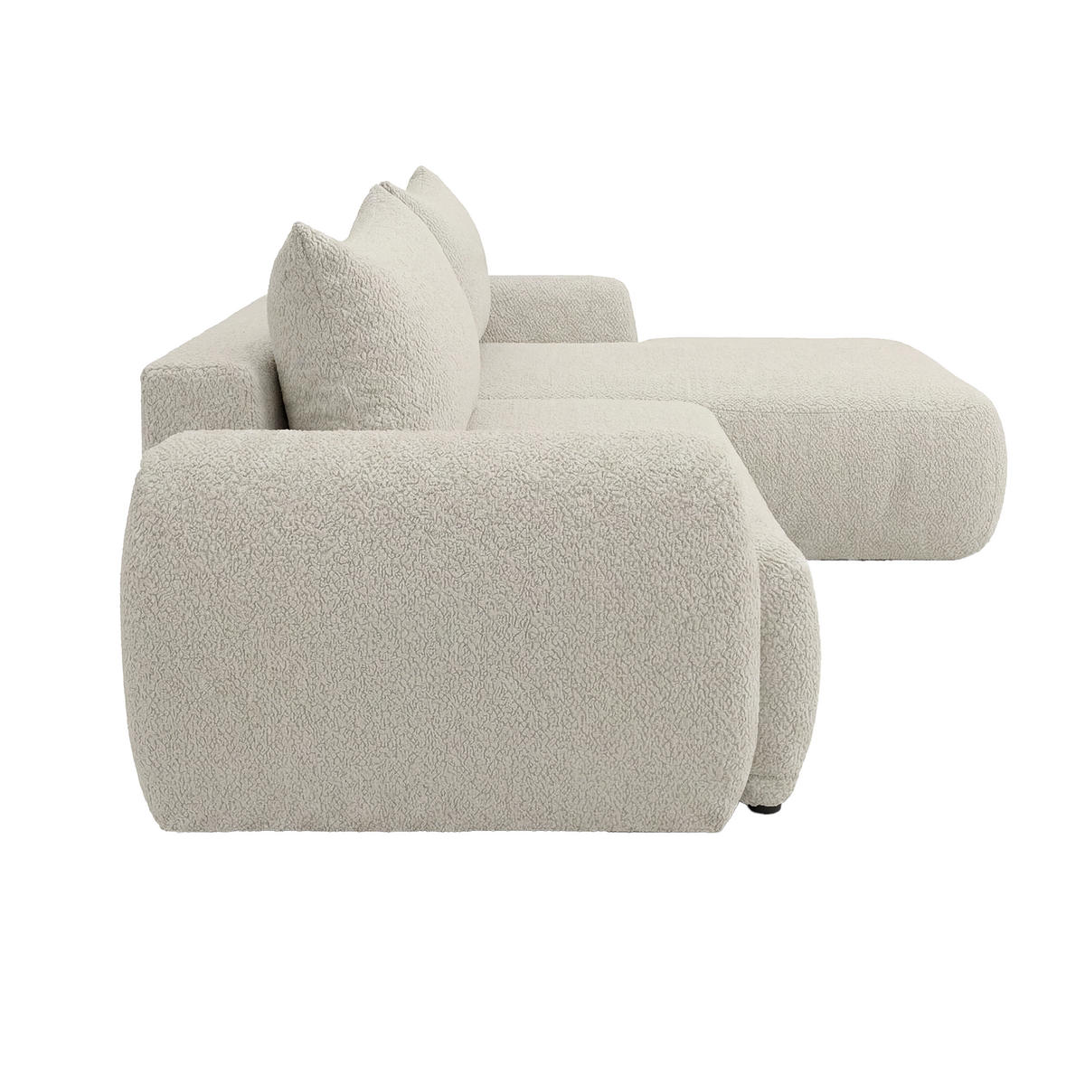 ECKSOFA MUNDUK II mit Schlaffunktion, Beige - Beige, Textil (260/184cm) - Fedve