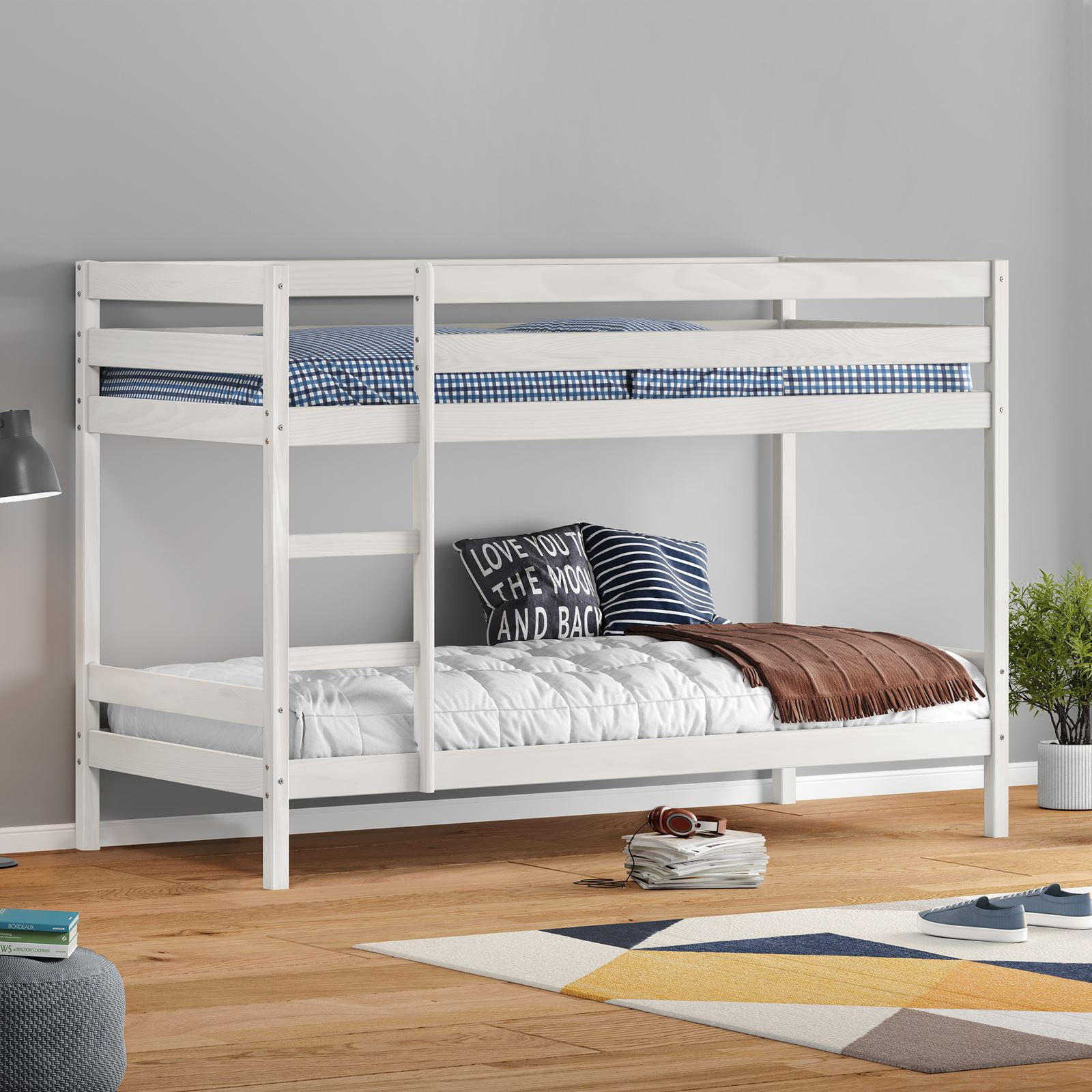 ETAGENBETT FELIX 90X200 CM - Weiß, Holz (97/140/206cm) - IDIMEX