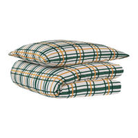 BETTWÄSCHESET Maxim - Baumwollsatin - 2-teilig - 135x200cm - Grün-Senf - Hellbraun, Textil (135/200cm) - Uncover by Schiesser