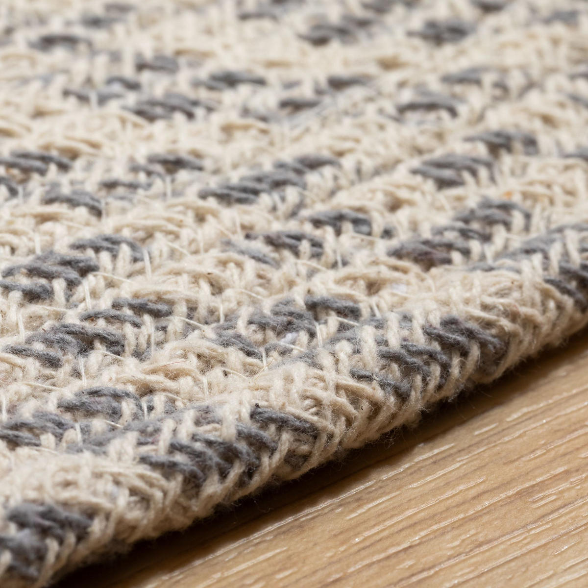 HANDWEBTEPPICH 80/80 cm Bali Plain - Hellgrau, Naturmaterialien (80/80cm) - Steffensmeier