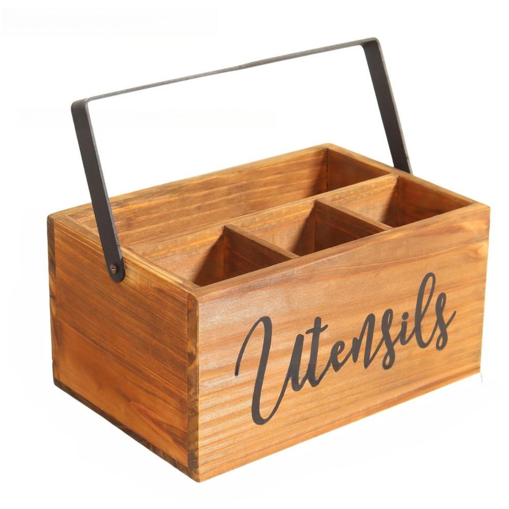 BESTECKAUFBEWAHRUNGSBOX, Bambus, Braun, 22 x 15 x 11 cm - Braun, Holz (15/11/22cm) - Authentics