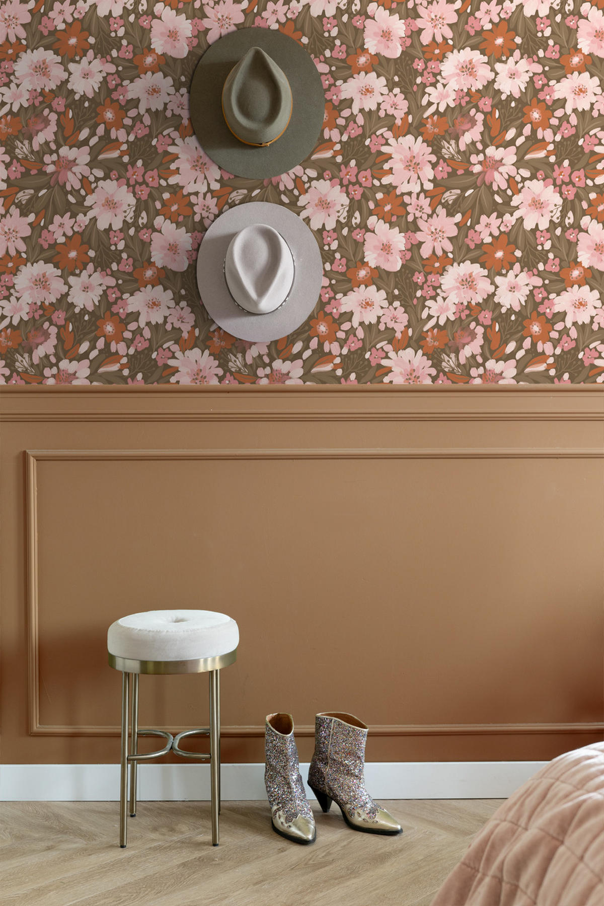 TAPETE Blumen 50 x 900 cm - Pink, Papier (50/900cm) - ESTAhome