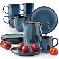 TEESERVICE 6 Personen BALI 13-tlg - Blau, Keramik (20/2/20cm) - Ritzenhoff Breker