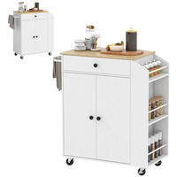 SERVIERWAGEN DE-08728 mit Schublade & Schrankfach Weiß - Weiß, Holzwerkstoff (38/86.5/82cm) - ComfortXL