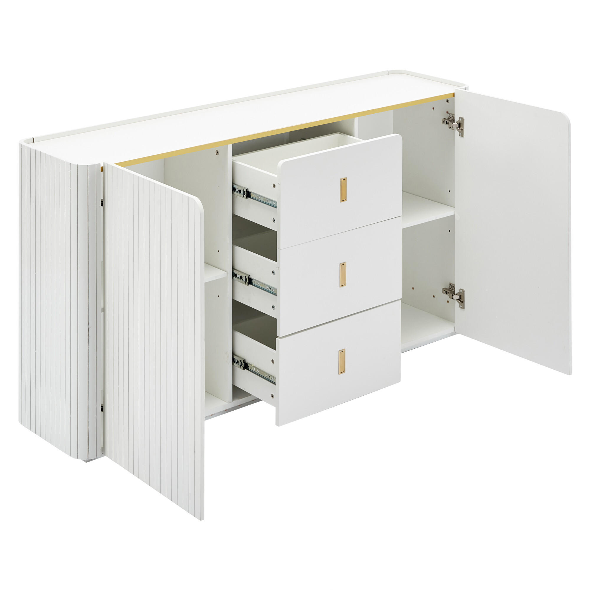 SIDEBOARD Weiß 150/35/80 cm - Weiß, Holzwerkstoff (35/80/150cm) - Urban Meuble