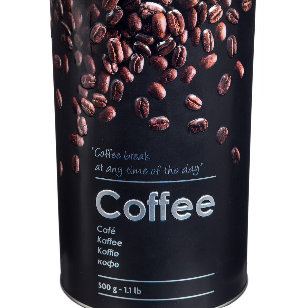 KAFFEEDOSE Black Edition, Weißblech, Schwarz, für 500 g Kaffee - Schwarz, Metall (11/19cm) - 5five Simply Smart