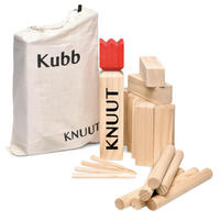 KUBB Knuut mit Stoffbeutel - Braun, Holz (20/30cm) - Toyfel