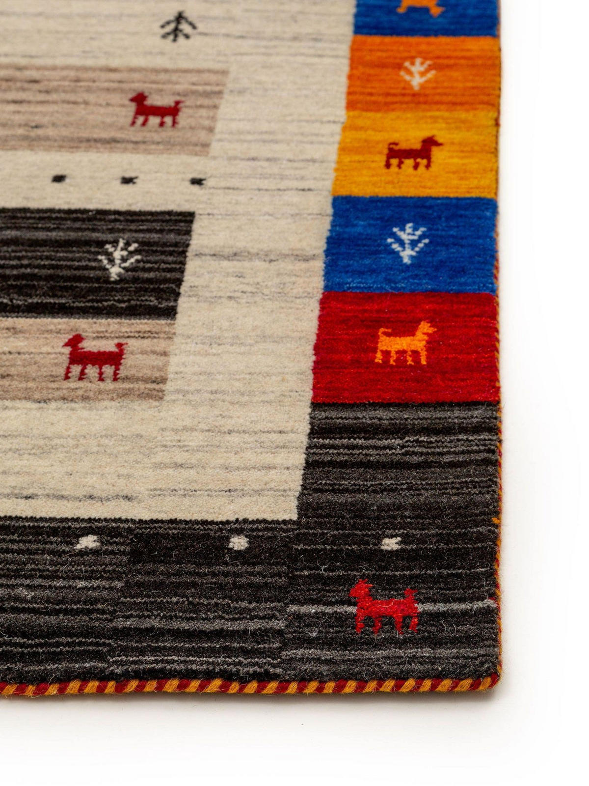 WOLLTEPPICH-LÄUFER Jamal Multicolor 80x250 cm - Multicolor, Naturmaterialien/Textil (80/1cm) - KUNSTLOFT