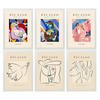 POSTER Set Mit 6 Illustrationen Von Pablo Picasso Skizzen A3 Weißer Rahmen - Weiß, Papier (29/3cm) - Nacnic