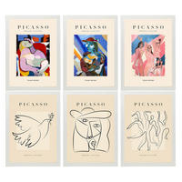 POSTER Set Mit 6 Illustrationen Von Pablo Picasso Skizzen A3 Weißer Rahmen - Weiß, Papier (29/3cm) - Nacnic