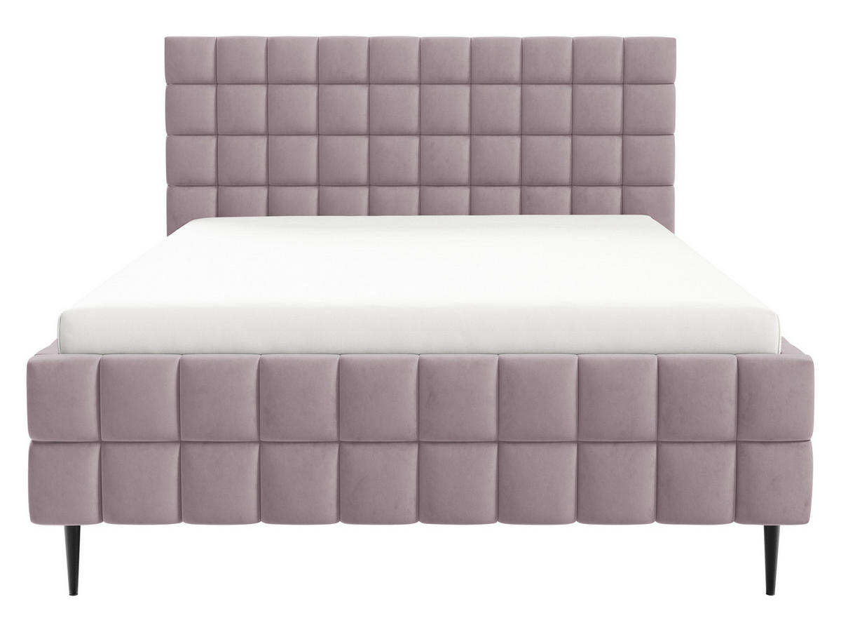POLSTERBETT Ardea Leg - Schwarz/Rosa, Holz/Textil (160/200cm) - MIRJAN24