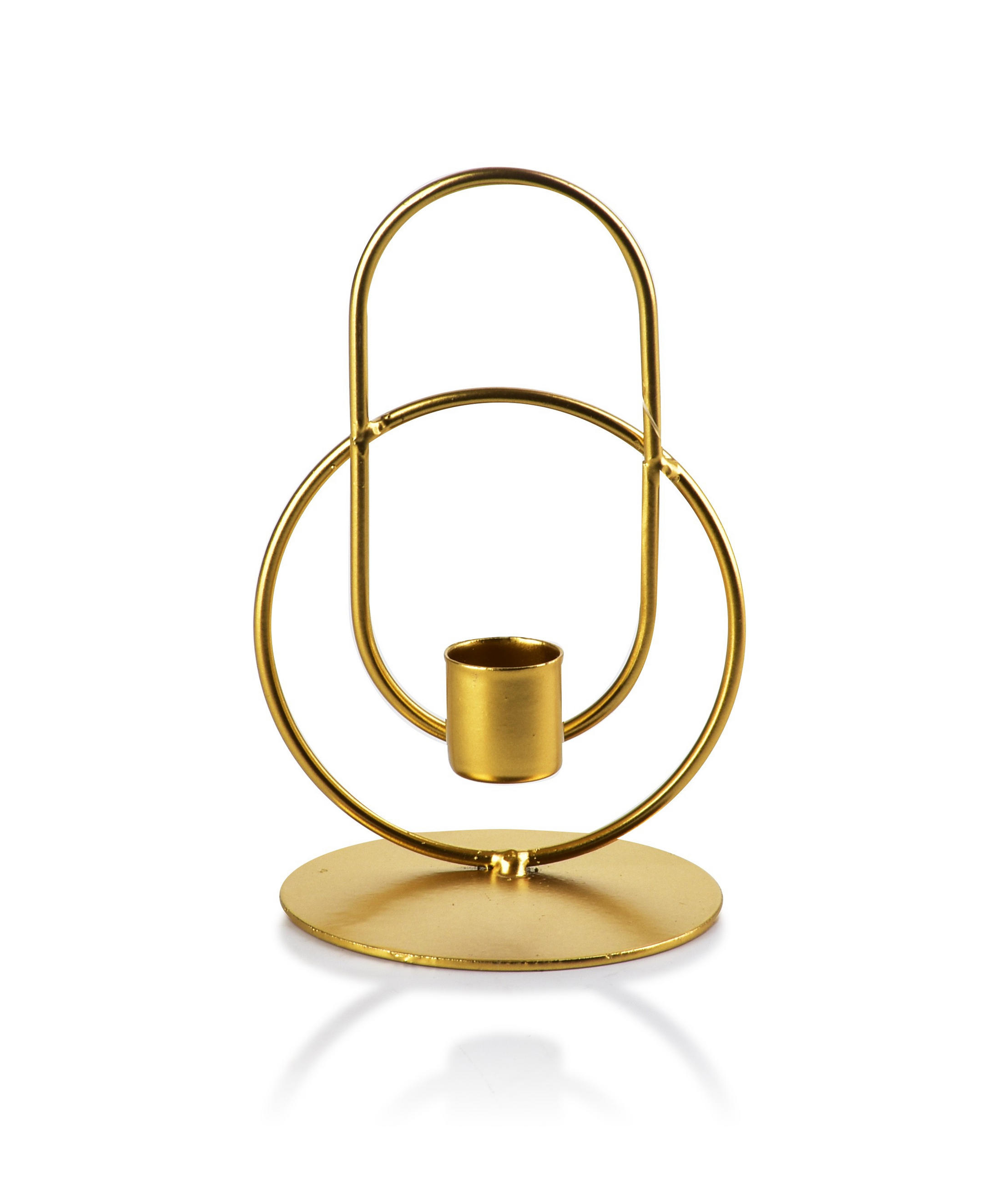 KERZENHALTER Cedric Gold 9/9/16 cm Metall - Goldfarben, Metall (9/16/9cm) - Mondex