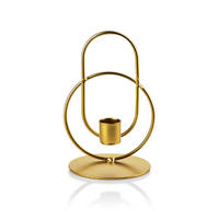KERZENHALTER Cedric Gold 9/9/16 cm Metall - Goldfarben, Metall (9/16/9cm) - Mondex