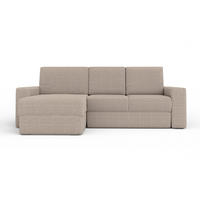 ECKSOFA TOCO L 240x145 cm in Cord Beige links - Beige, Holz/Holzwerkstoff (240/145cm) - Deine Möbel 24