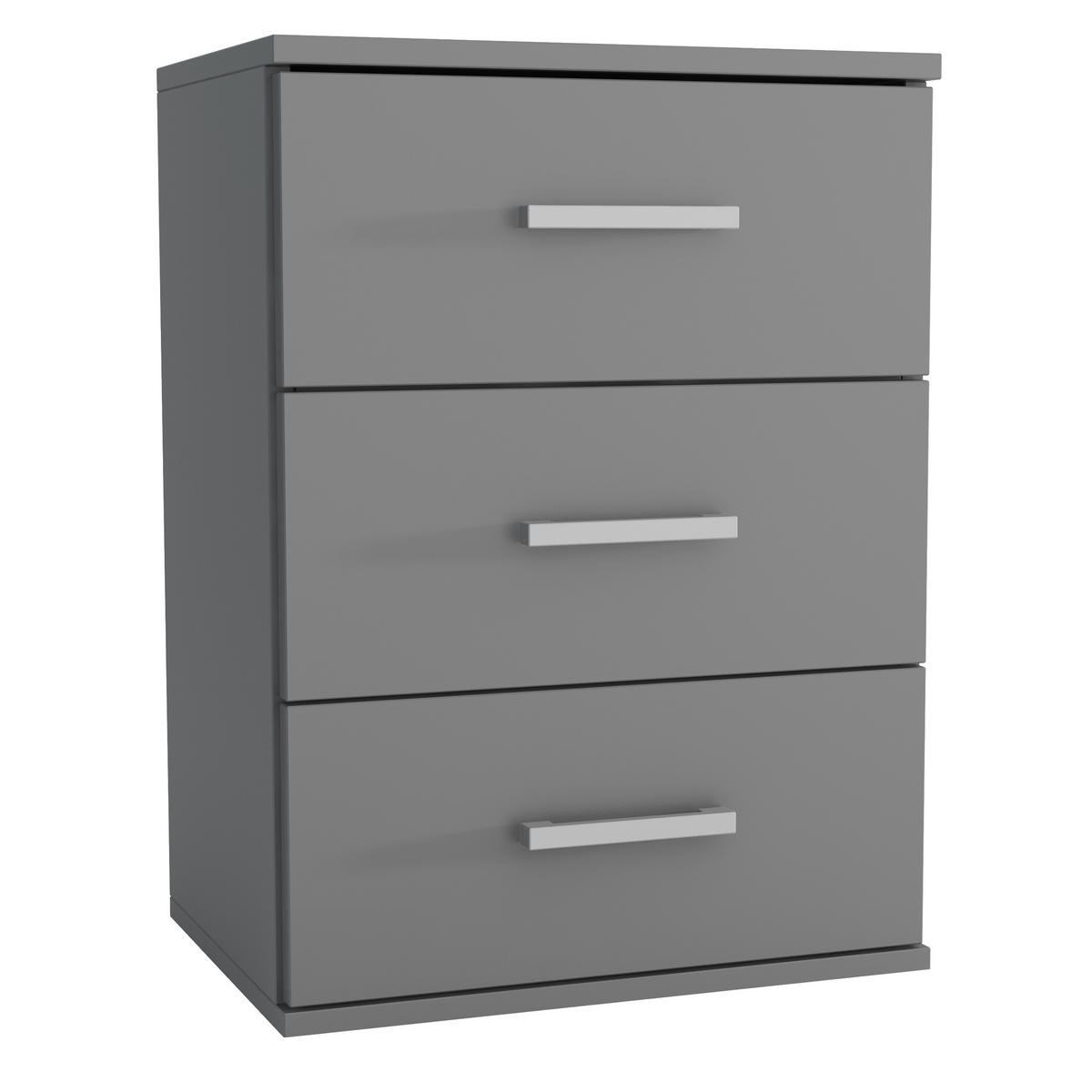 NACHTTISCH NOCTA 48/65,5/35 cm Graphitfarben - Graphitfarben, Holzwerkstoff (48/65.5/35cm) - MASSENO
