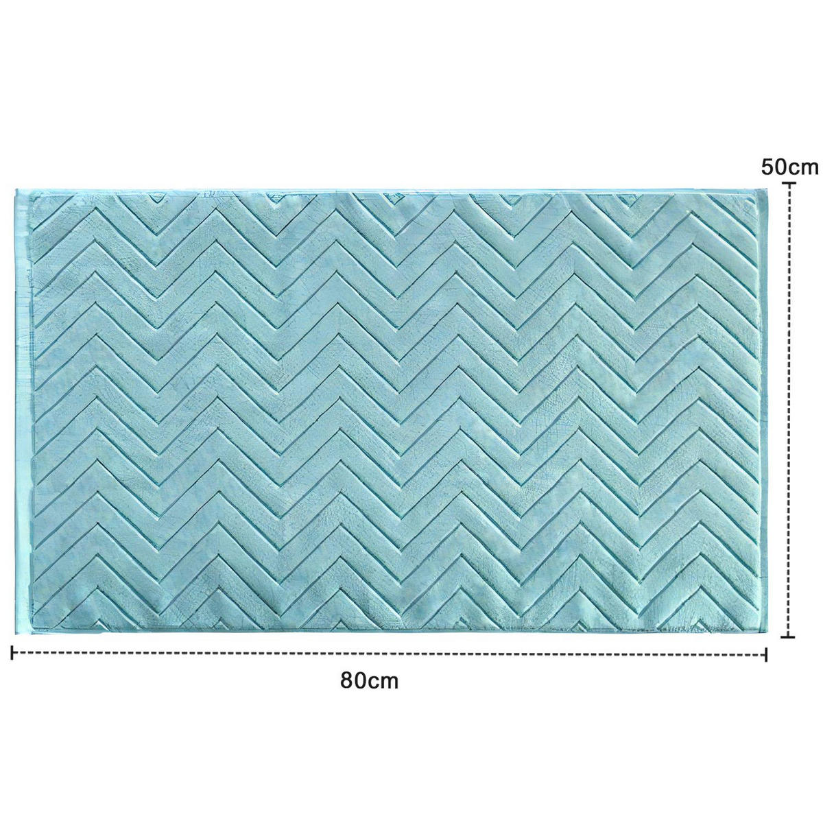 BADEMATTE rutschfest mit Memory-Schaum (Blau) - Blau, Textil (50/80cm) - Intirilife