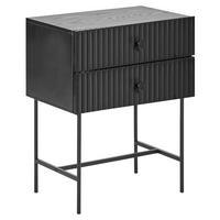 NACHTTISCH Schwarz Coventry - Schwarz, Holzwerkstoff (48/59/32cm) - Beliani
