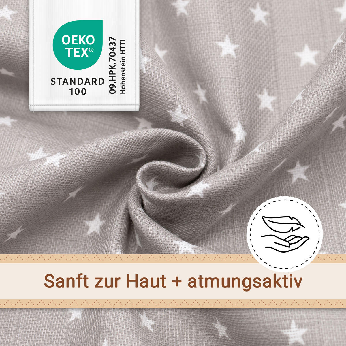 SPUCKTÜCHER, 10er-Set, 80x80 cm, 100% Baumwolle, Grau - Grau, Textil (80/80cm) - Zollner