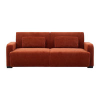 SCHLAFSOFA - 3 Personen - Stoff - Terracotta - - Terracotta, Textil (213/85/93cm) - Vente-Unique