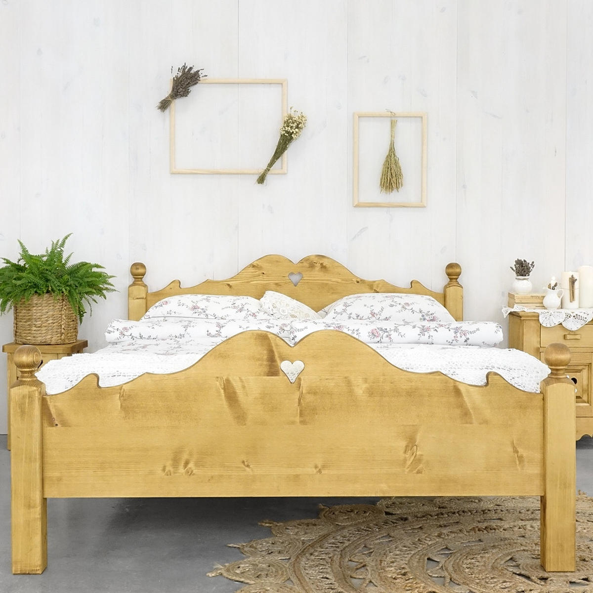BETT aus Massivholz MEXICANA - Honig, Holz (180/200cm) - Seart