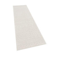 KURZFLORTEPPICH, mit Struktur, aus Polypropylen, Florhöhe 10 mm, Creme, 80 x 250 cm - Beige, Textil (80/250cm) - KADIMA DESIGN