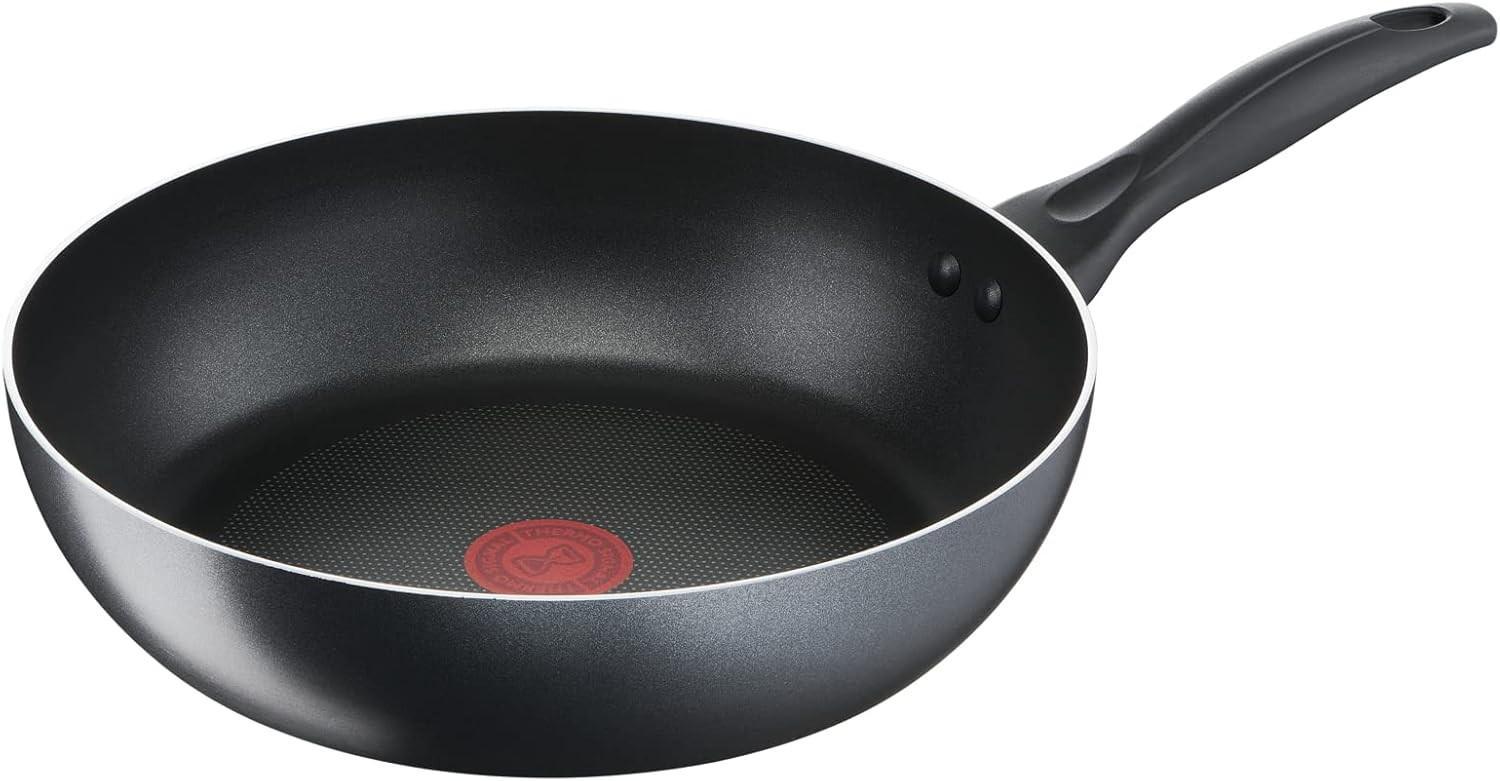 BRATPFANNE Cook & Clean 24 cm Schwarz Antihaftbeschichtung Thermo-Signal tiefe Form - Schwarz, Kunststoff/Metall (24cm) - Tefal