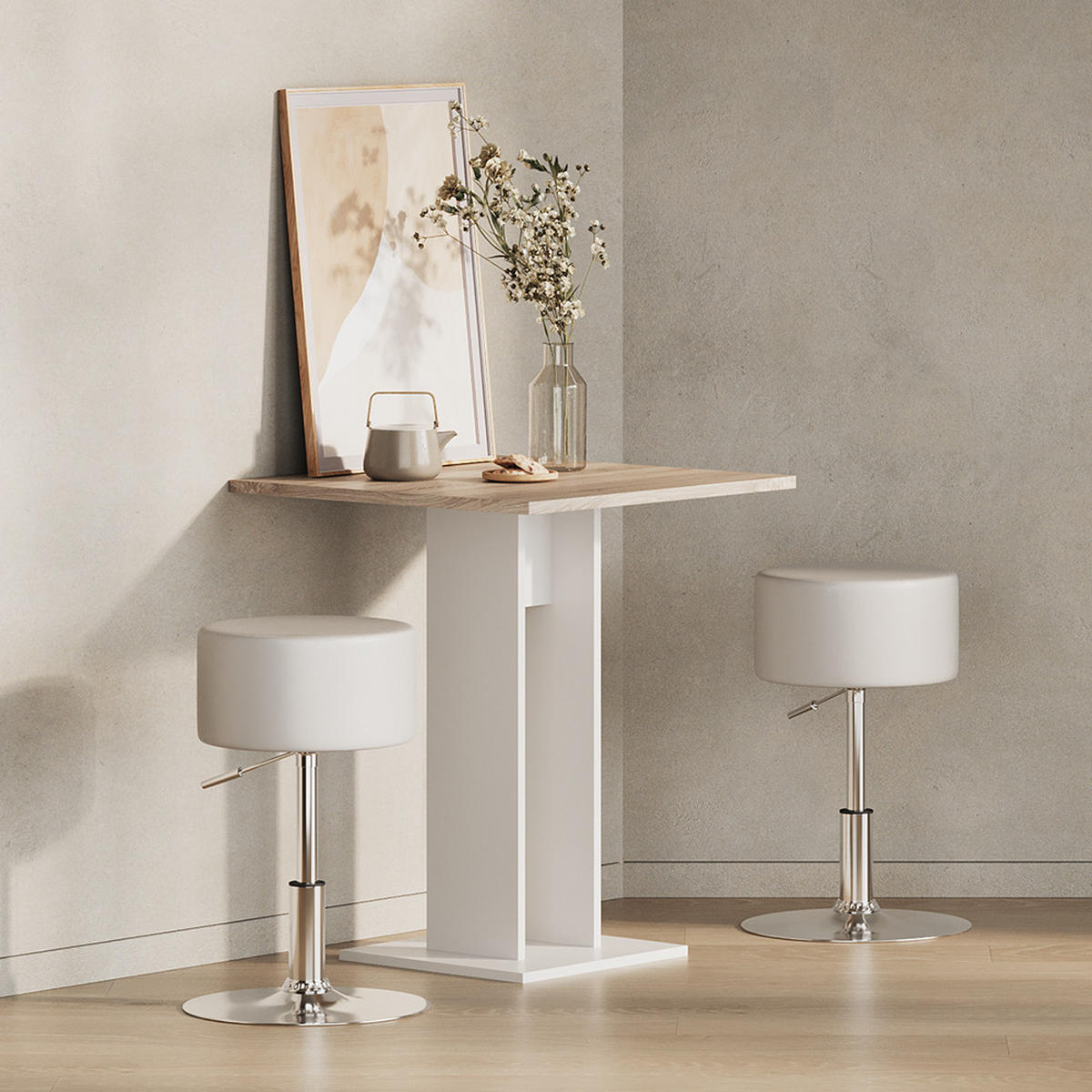ESSTISCH Regusa Sonoma 65 x 78 cm - Sonoma Eiche, Holzwerkstoff (65/65/78cm) - Livinity®