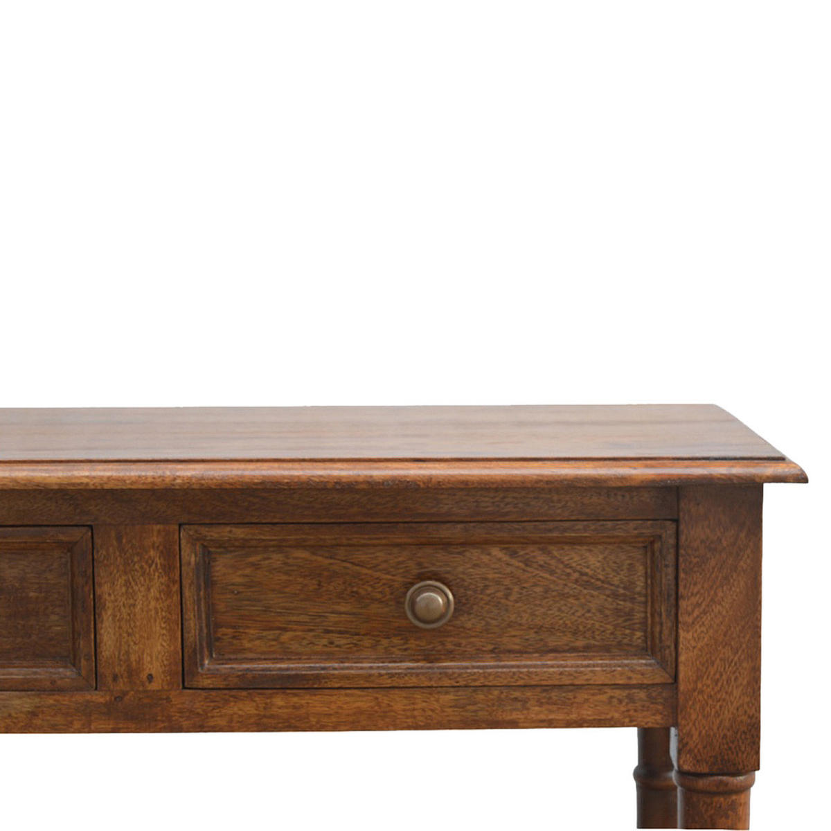 PŘEDSÍŇOVÝ KONZOLOVÝ STOLEK se 4 zásuvkami - hnědá, dřevo (150/40/90cm) - Artisan Furniture