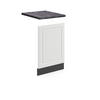 FRONTBLENDE R-Line Weiß Landhaus 45 cm, AP Anthrazit - Anthrazit/Creme, Holzwerkstoff (45/57.2/1.6cm) - Vicco