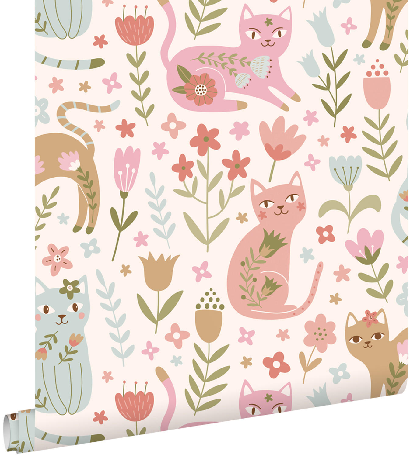 TAPETE Kätzchen 50 x 900 cm - Pink, Papier (50/0.1cm) - ESTAhome