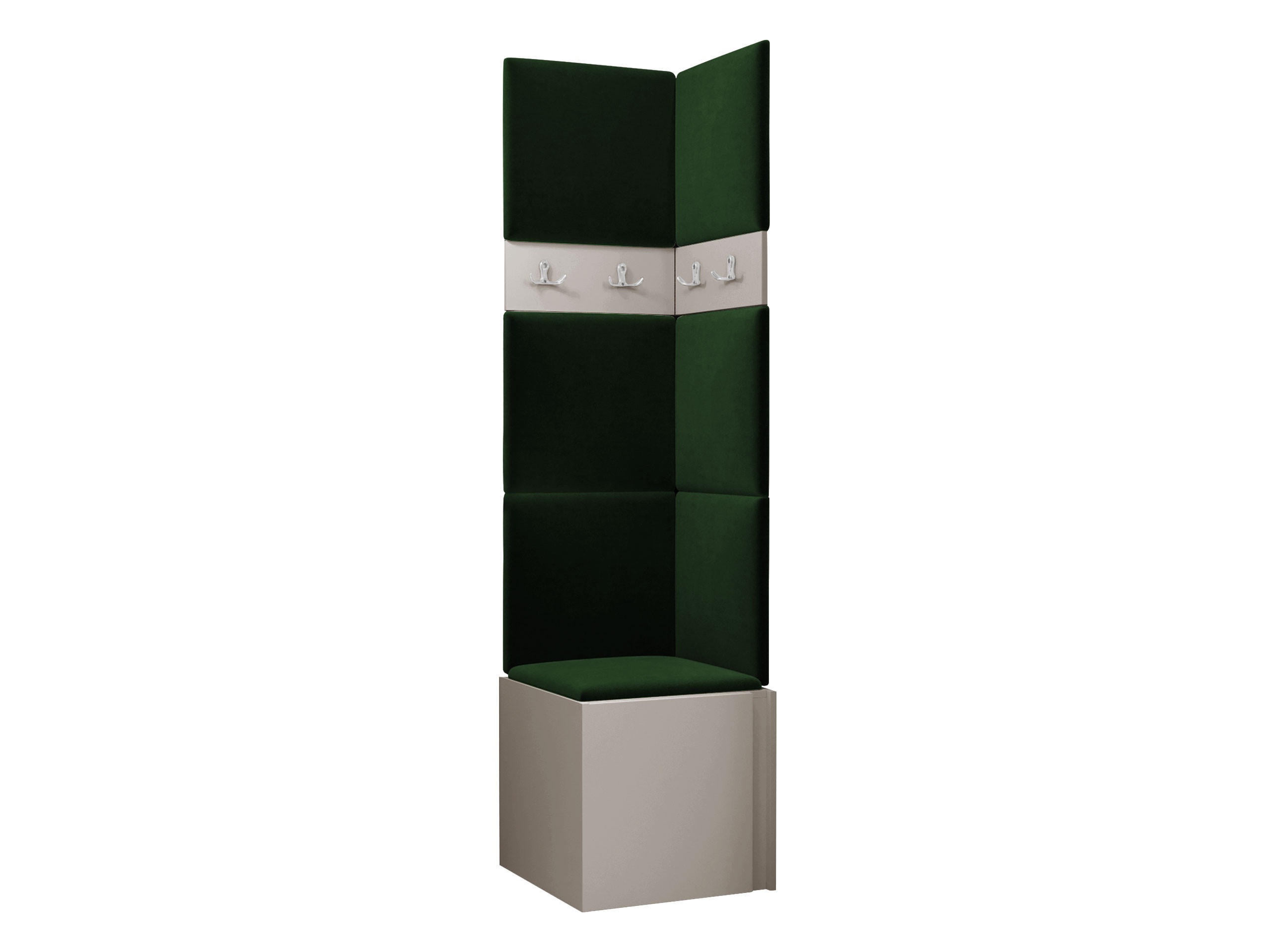 GARDEROBEN-SET Orion XXI - Kaschmir/Grün, Holzwerkstoff/Kunststoff (42/186/46cm) - MIRJAN24