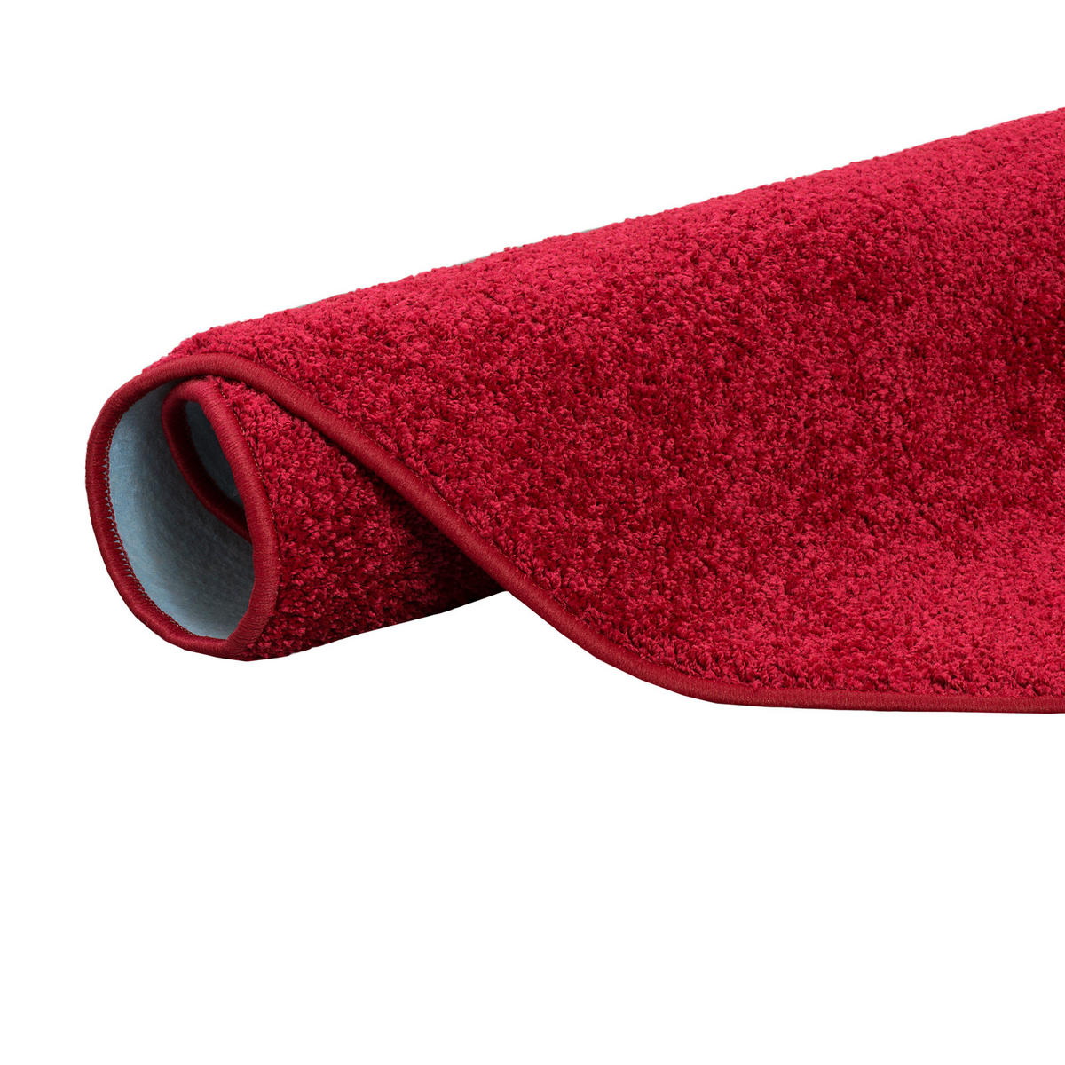 HOCHFLOR VELOURS TEPPICH MONA RUND - Rot, Textil (133/133cm) - Snapstyle