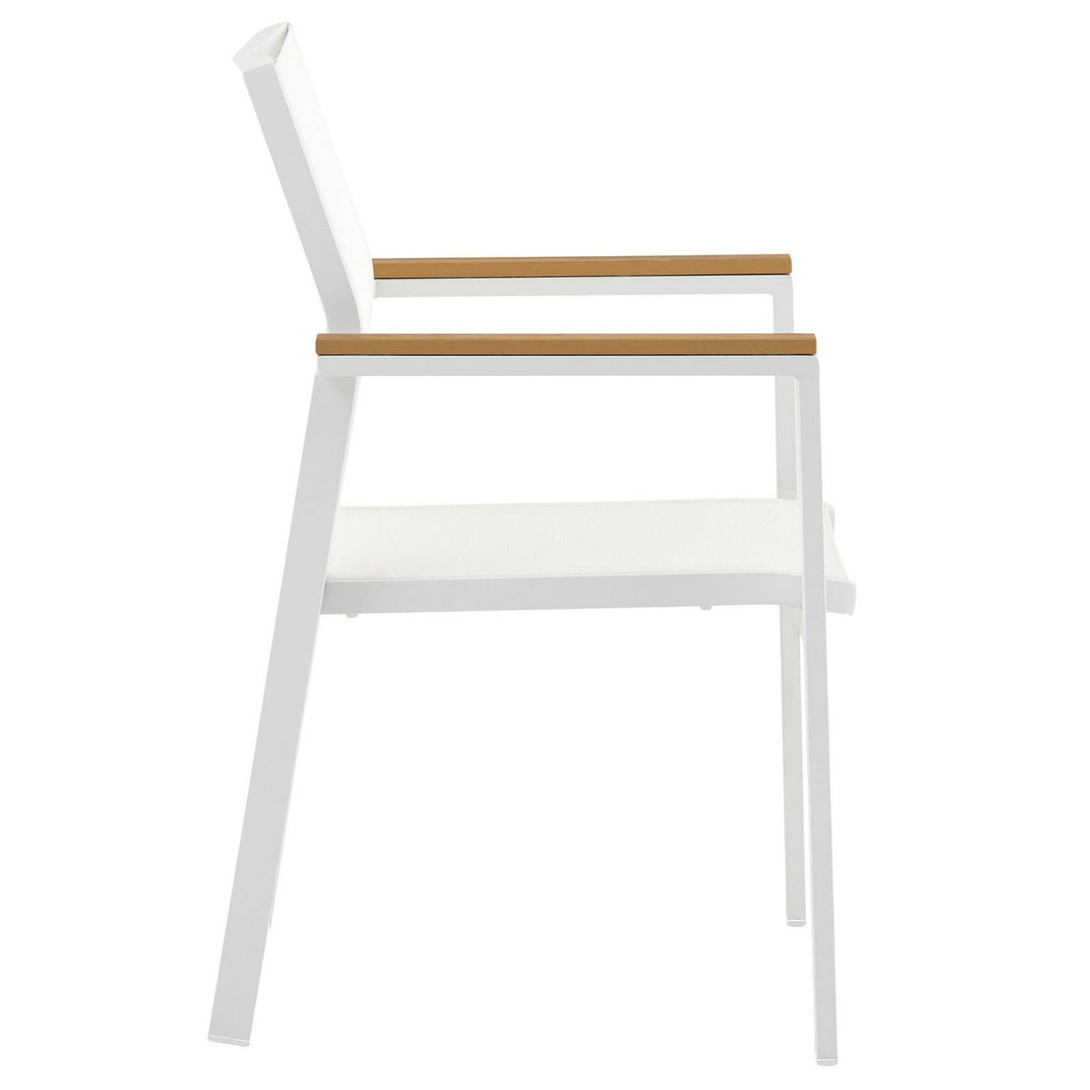 GARTENSTÜHLE WINDY 6ER-SET - Weiß, Metall (56/87/58cm) - IDIMEX