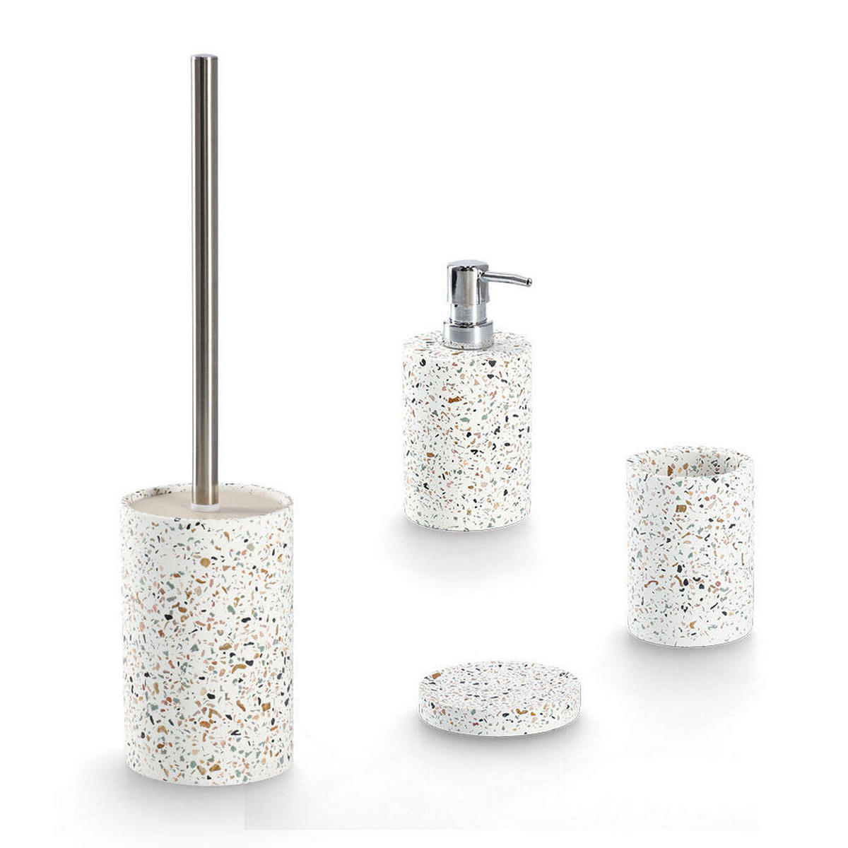 ZAHNBÜRSTENBECHER Terrazzo Ø 8,2 cm - Multicolor, Stein (8.2/11/8.2cm)