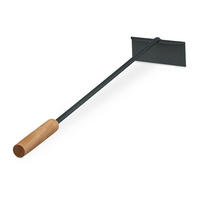 ASCHEKRATZER - Schwarz, Holz/Metall (10/53/5cm) - Relaxdays