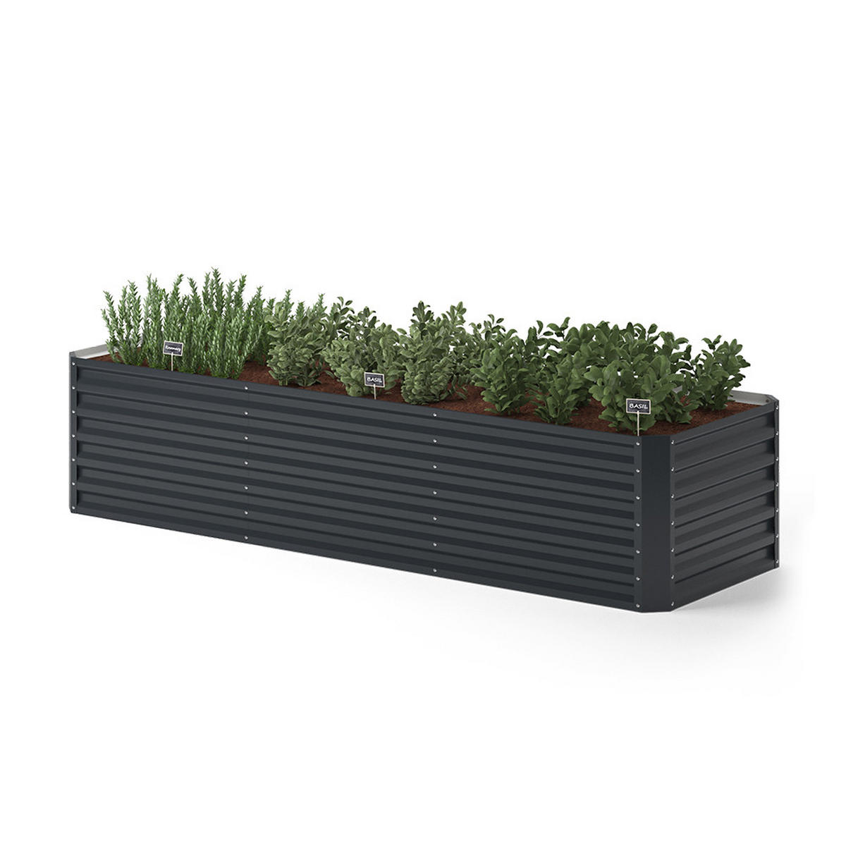 ZVÝŠENÁ ZAHRÁDKA Antracit 270 x 90 cm - antracitová, kov (270/60/90cm) - OK-Living