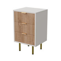 HOLZKOMMODE 3 Schubladen 40/40/65 cm,Schubladenschrank - Eichefarben, Holz/Metall (40/65/40cm) - PARAFTA HOME