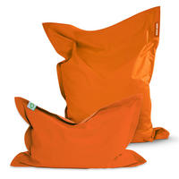 SITZSACK XXL 2er Set "Square" + "BeBi" - Orange, Textil (140/25/180cm) - Green Bean