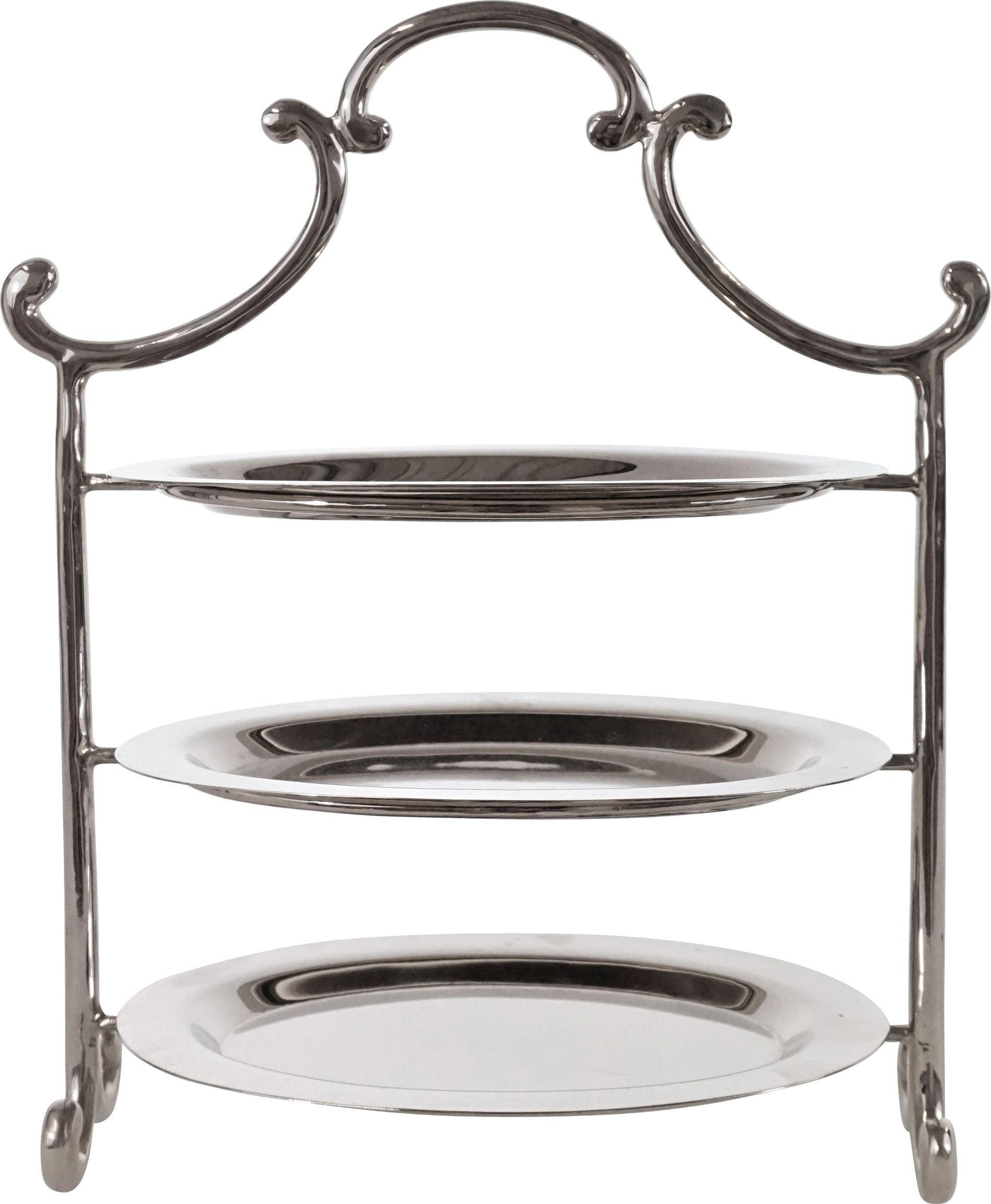 ETAGERE Classico 24,5x14x29,5cm - Silberfarben, Metall (24.5/29.5cm) - FURNARO