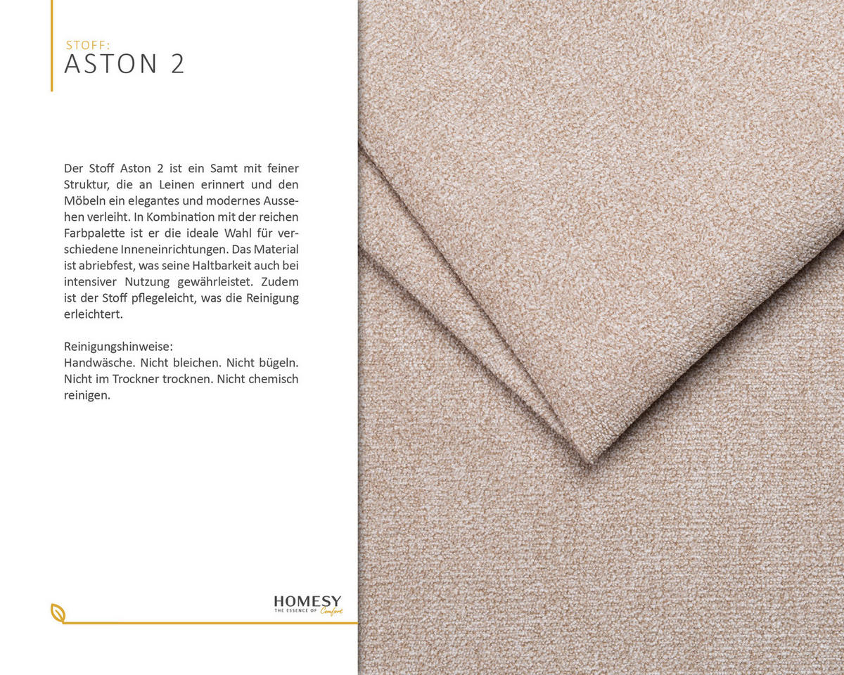 POLSTERBETT ALMORE 160x200cm Elegantes Polsterbett für modernen Wohnstil , 7-Zonen-Taschenfederkernmatratze CIRA (24 cm), beige - Beige, Holz (160/200cm) - Homesy