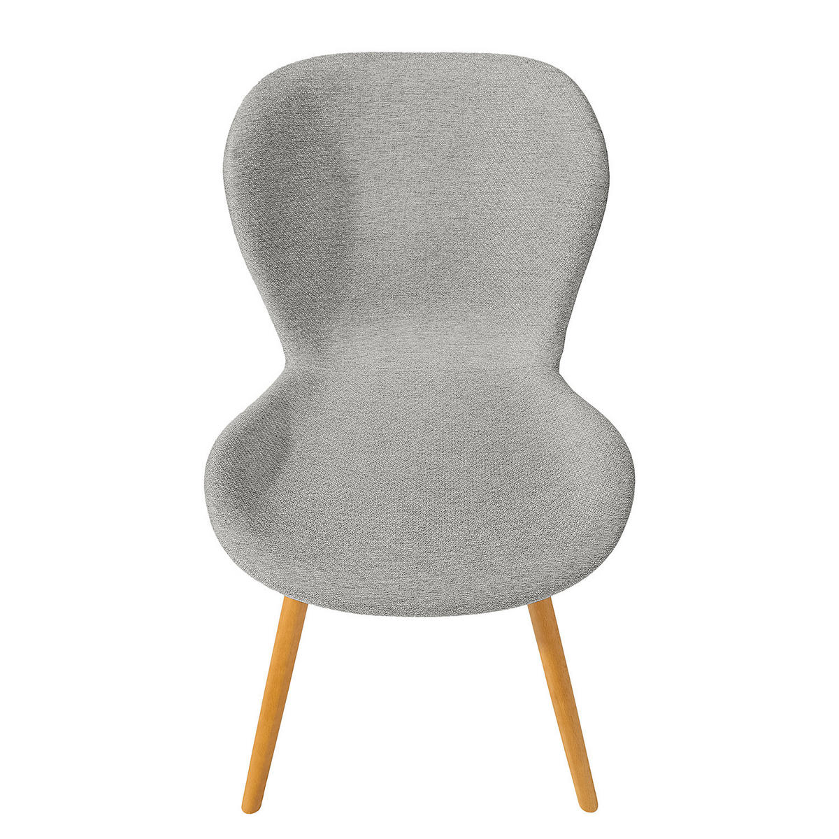 POLSTERSTUHL - Buchefarben/Hellgrau, Textil (47/83/53cm) - home24