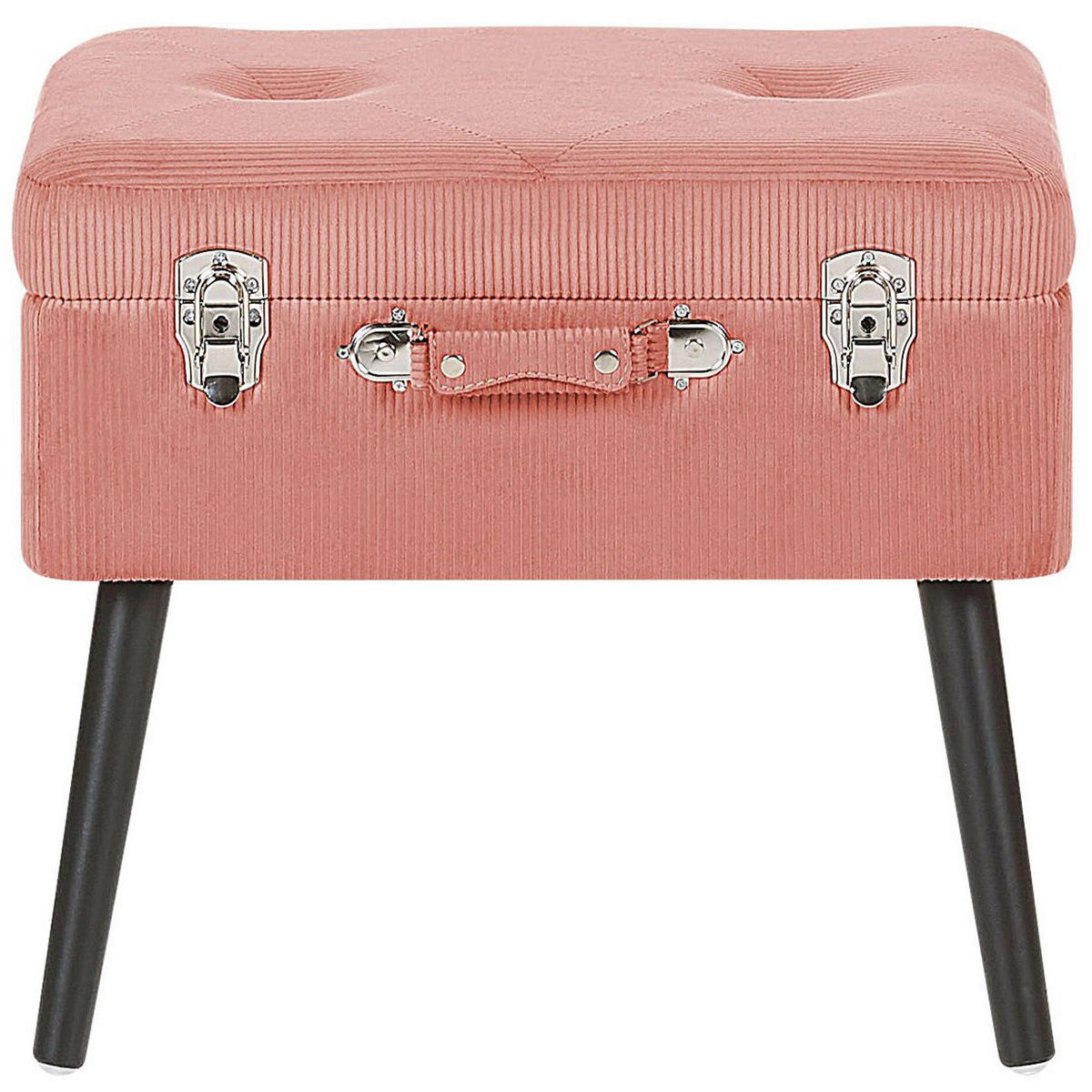 HOCKER Mallard 36/52/46 cm - Pink, Textil (52/46/36cm) - Beliani