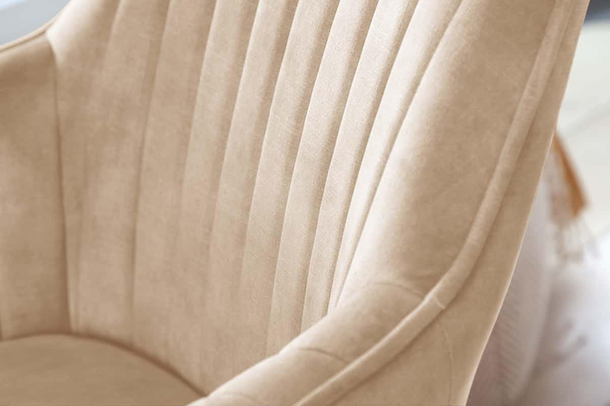 STUHL LIVORNO Samt Greige 85 cm - Champagner/Beige, Holz/Textil (62/84/62cm) - riess-ambiente