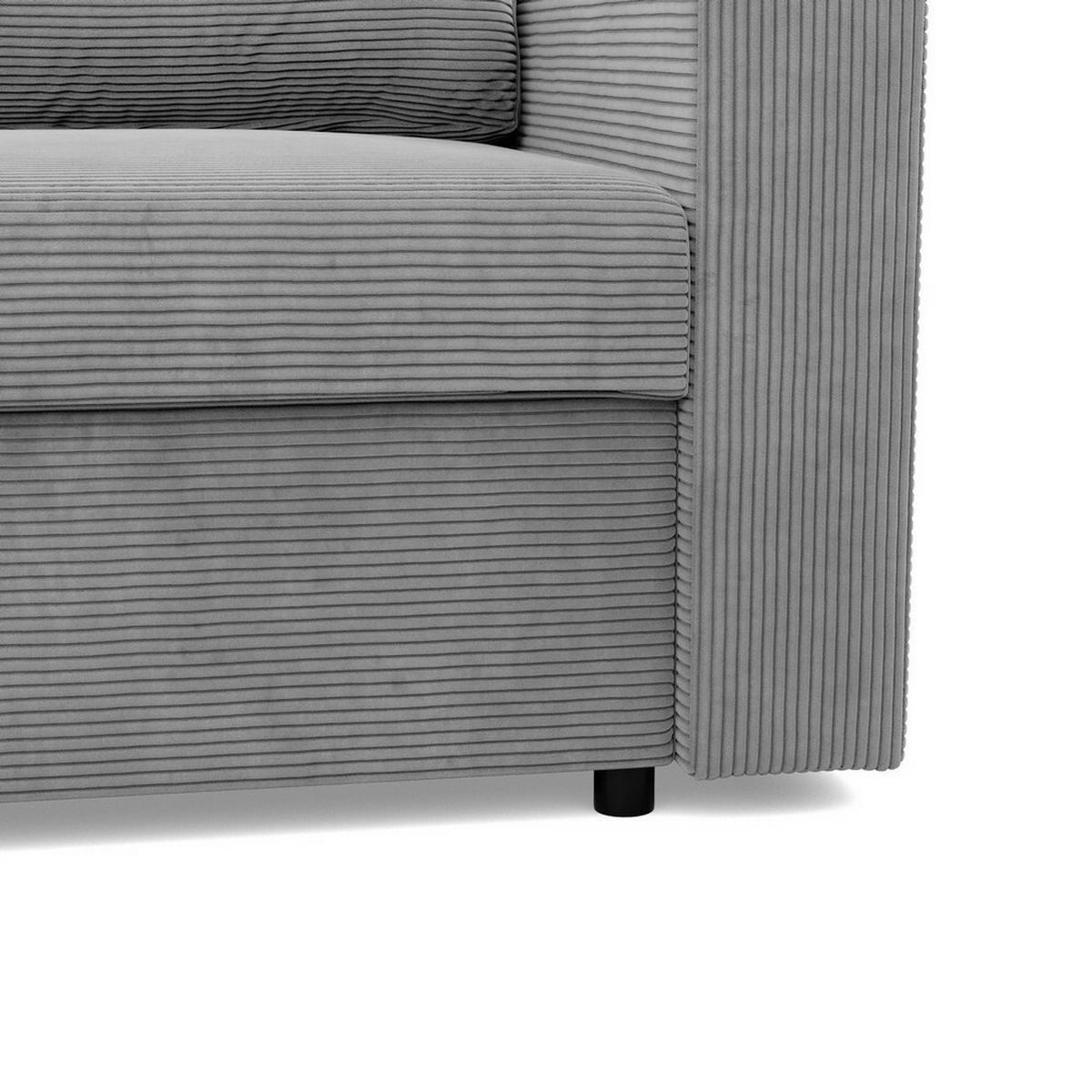 ECKSOFA Neo mit gerader Armlehnen hellgrau - Hellgrau, Textil (231/140cm) - SIMKAM Furniture