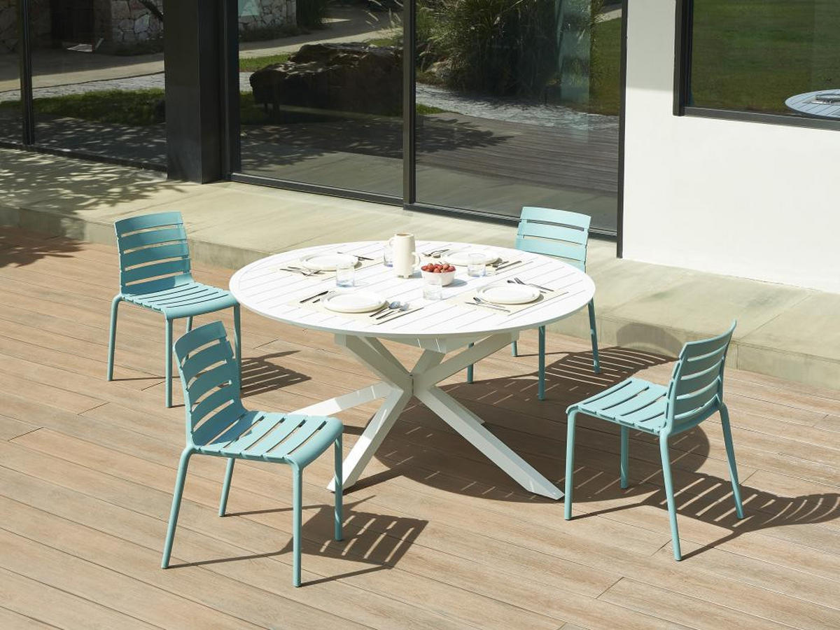 GARTENSTUHL stapelbar 2er-Set - Polypropylen - Himmelblau - PANDJI von MYLIA - Hellblau, Kunststoff (54/79/49.5cm) - Vente-Unique