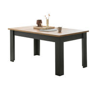 ESSTISCH grau, Eiche Wotan, Landhaus 160 cm, Küchentisch für bis zu 6 Personen - Eiche Wotan/Grau, Holzwerkstoff/Kunststoff (160/90/76cm) - Furn.Design