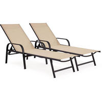 SONNENLIEGE farniente beige - Beige, Metall (59.5/45/193cm) - Habitat Garten