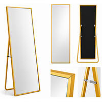 STANDSPIEGEL 150/40 cm Goldfarben, Ganzkörperspiegel mit Ständer, rechteckiger Metallrahmen - Goldfarben, Metall (40/150/5cm) - Joyfair