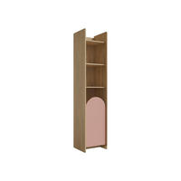 KINDERREGAL Lexi 1D 03 L / P, Seite: Rechts - Eichefarben/Rosa, Holzwerkstoff (44/198/40cm) - MIRJAN24