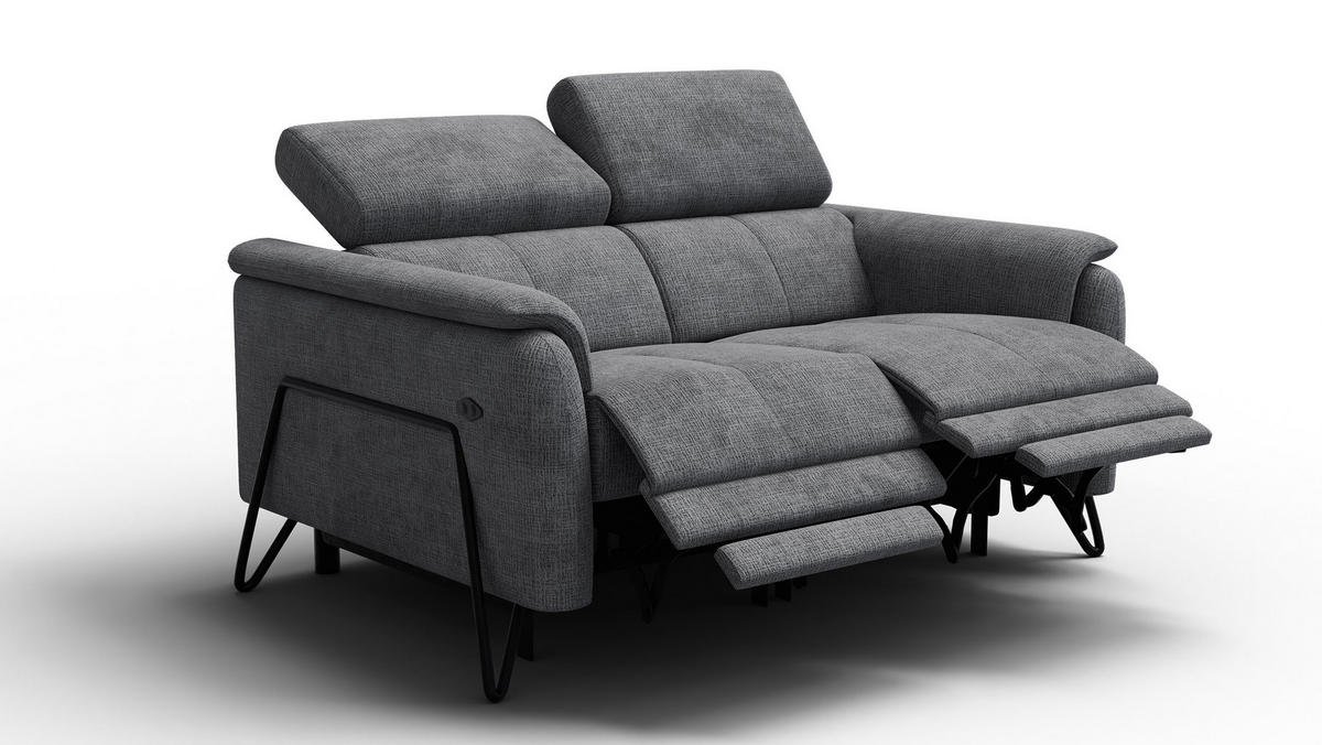 RELAXSOFA RODEN 2-Sitzer, dunkelgrau - Dunkelgrau, Holz/Textil (152/82/103cm) - Courtois Laville